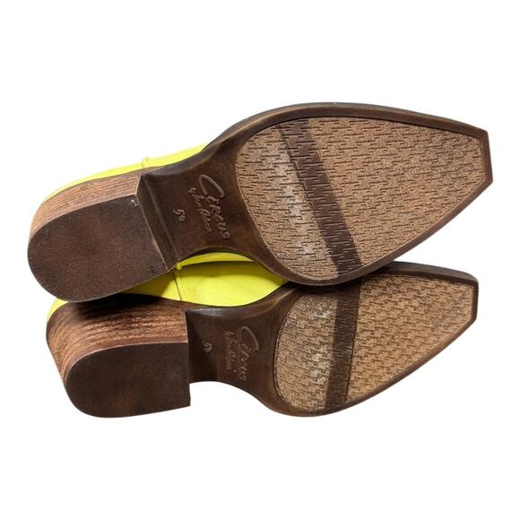 Circus Sam Edelman Josephina Western Boot Yellow 5.5 Ankle Heeled Cowboy Boho - Picture 6 of 9